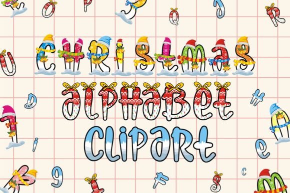 Christmas Alphabet Letters Clipart for Festive Illustrations