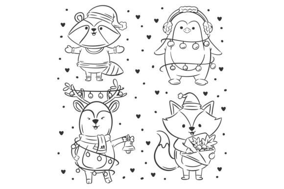 Christmas Animal Character Collection: Festive Illustrations for Local Brands