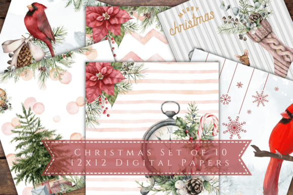 Christmas Digital Papers - Set of 10: A Designer's Review for Real Projects