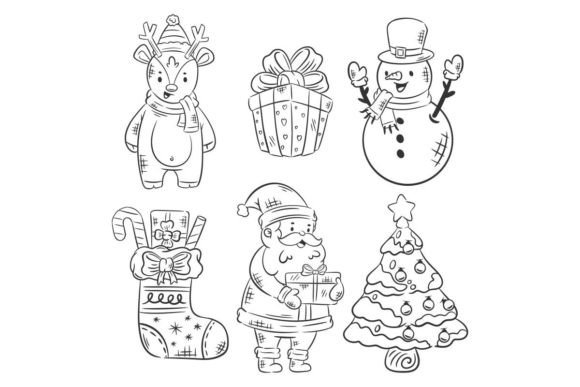 Christmas Element Set of Hand Drawn Review