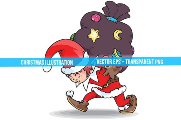 Christmas Elf Santa Claus Illustration Review for Digital Sellers