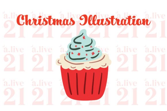 Christmas Food Muffin Clipart SVG for Blog and Website Design