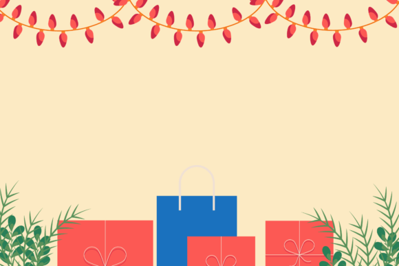 Christmas Gift Background Illustrations for Digital Selling