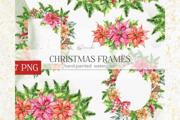 Christmas Greenery Frames Watercolor: A Review of Festive Illustrations