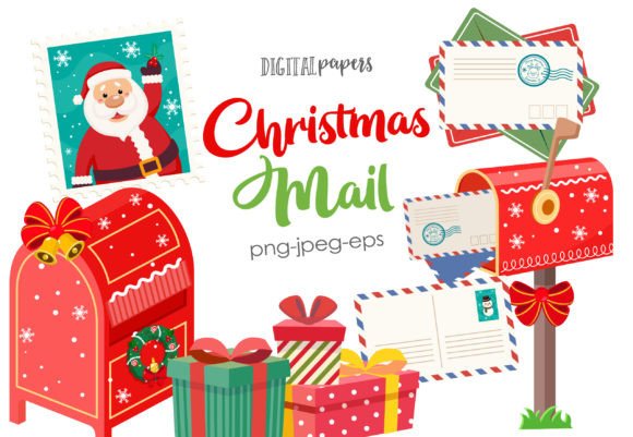 Christmas Mail Illustrations for Handmade Creations