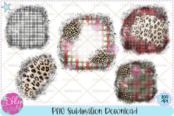 Christmas Plaid Leopard Bleach Bundle Illustrations
