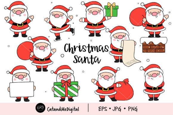 Christmas Santa Clipart for Festive Illustrations