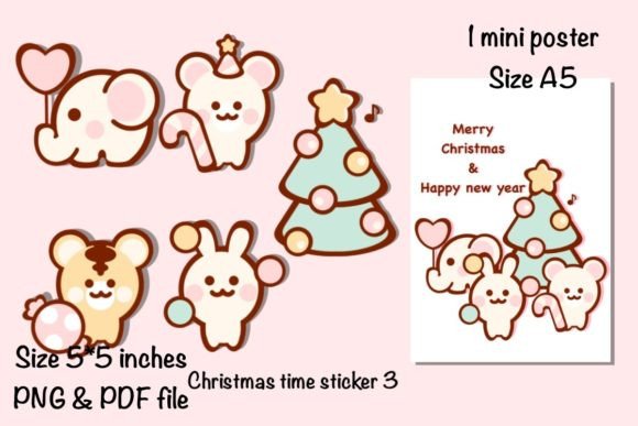 Christmas Time Sticker Mini Poster 3: A Review of Seasonal Illustrations