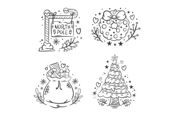 Hand Drawn Christmas Icon Set Collection Review