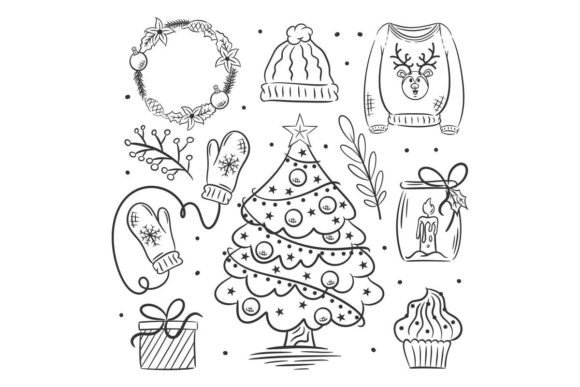 Hand Drawn Christmas Icon Set Review