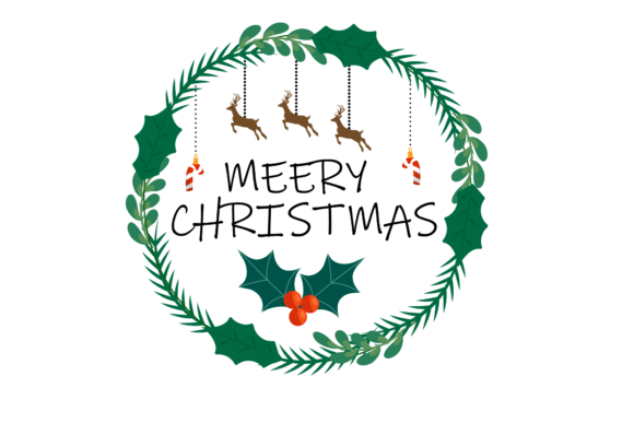 Merry Christmas Text Design for Local Branding