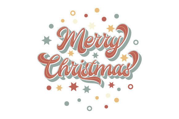 Merry Christmas Vintage Colorful EPS SVG Illustrations