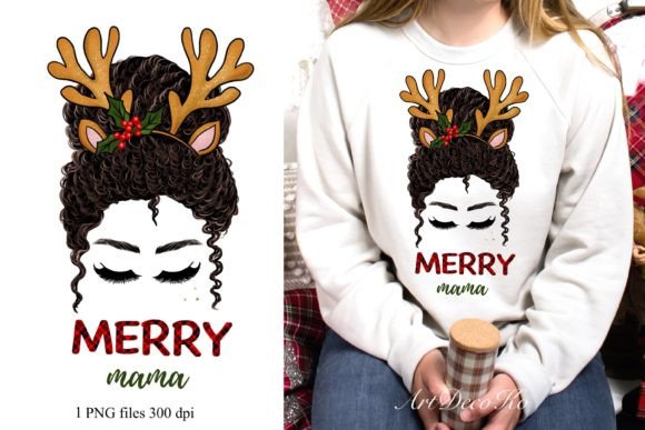 Merry Mama, Merry Christmas Mom PNG for Creative Illustrations