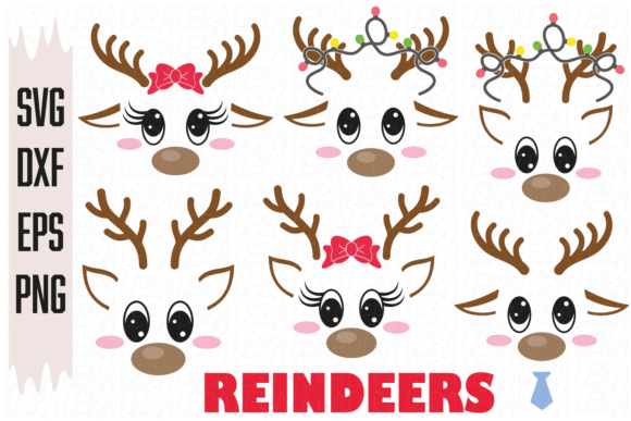 Reindeer Face Embroidery for Christmas Projects