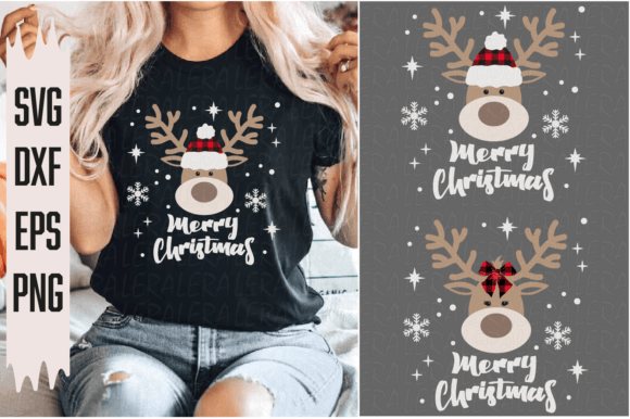 Reindeer, Merry Christmas Illustration Review