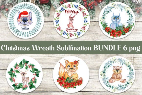 Watercolor Christmas Animal Clipart for Handmade Projects